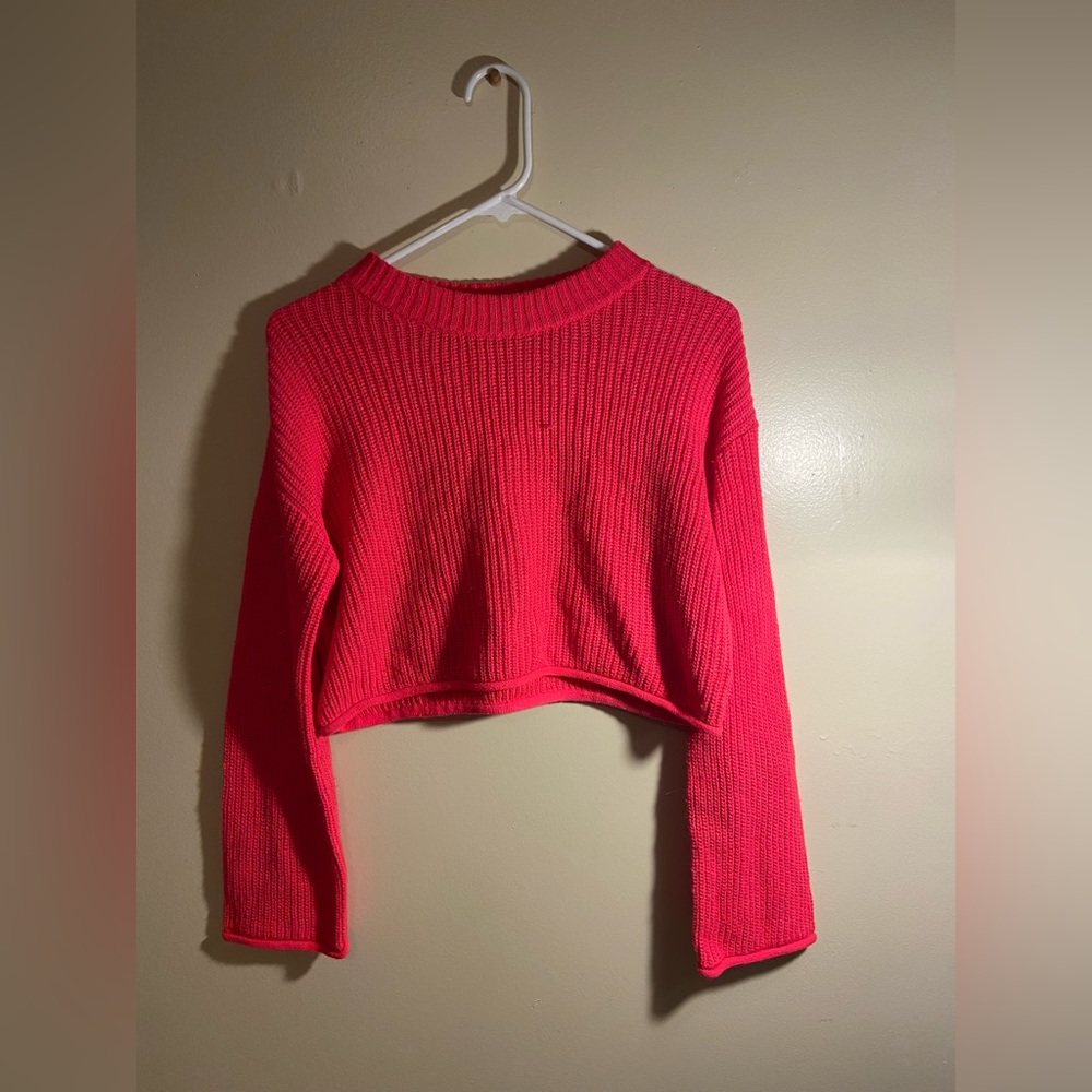 Hot Pink Target Cropped Sweater